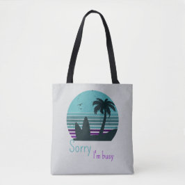 Retro Sunset - Sorry, ik heb het druk Tote Bag