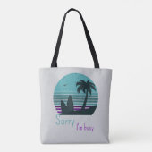 Retro Sunset - Sorry, ik heb het druk Tote Bag (Achterkant)