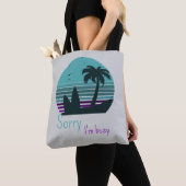 Retro Sunset - Sorry, ik heb het druk Tote Bag (Dichtbij)