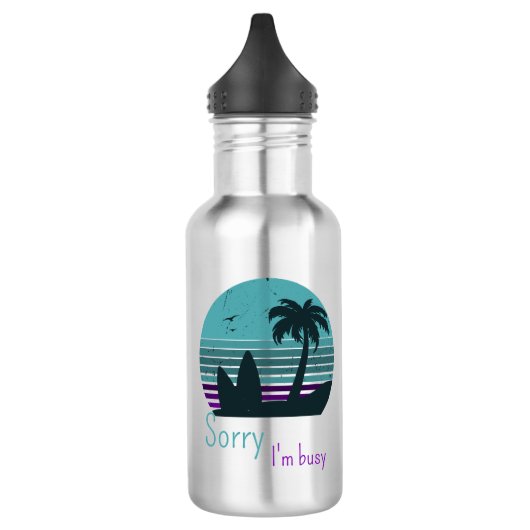 Retro Sunset - Sorry, ik heb het druk Waterfles (Links)