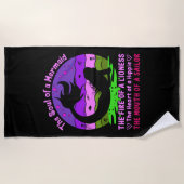  Retro Sunset Soul van een zeemeermin Strandlaken (Voorkant)