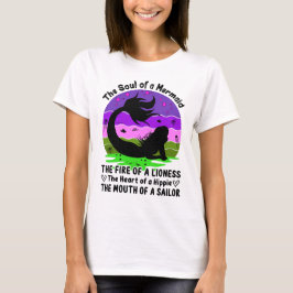  Retro Sunset Soul van een zeemeermin T-shirt