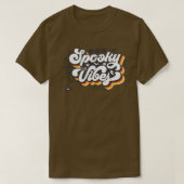Retro Sunset Spooky Vibes Pumpkin Spooky Season Ha T-shirt (Design voorkant)