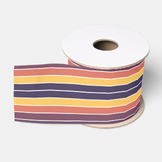 Retro Sunset Strepen Grosgrain Lint