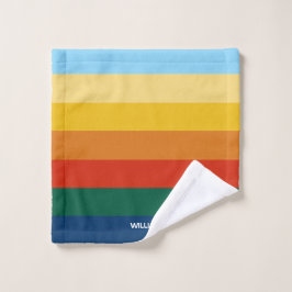 Retro Sunset Strepen met Eenvoudige Ruimte Vetgedr Washandje