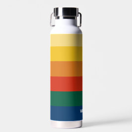 Retro Sunset Strepen met Eenvoudige Ruimte Vetgedr Waterfles