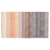 Retro sunset stripes boho oranje bruine gradiënt kussensloop (Voorkant-Links)