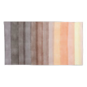 Retro sunset stripes boho oranje bruine gradiënt kussensloop (Achterkant-Rechts)