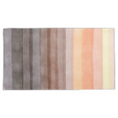 Retro sunset stripes boho oranje bruine gradiënt kussensloop (Voorkant-Rechts)