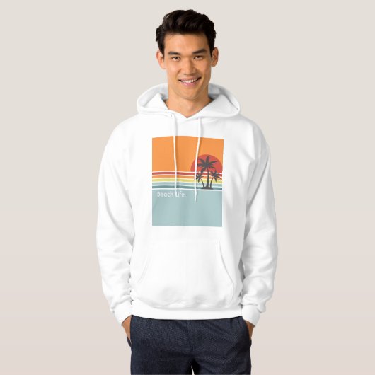 Retro Sunset Stripes Hoodie (Voorkant volledig)