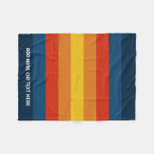 Retro Sunset Stripes met Simple Sans Serif Name Fleece Deken (Voorkant (Horizontaal))