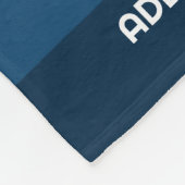 Retro Sunset Stripes met Simple Sans Serif Name Fleece Deken (Hoek)