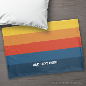 Retro Sunset Stripes met Simple Sans Serif Name Kussensloop