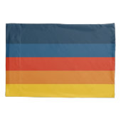 Retro Sunset Stripes met Simple Sans Serif Name Kussensloop (Achterkant)