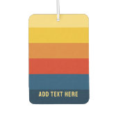 Retro Sunset Stripes met Simple Sans Serif Name Luchtverfrisser (Voorkant)