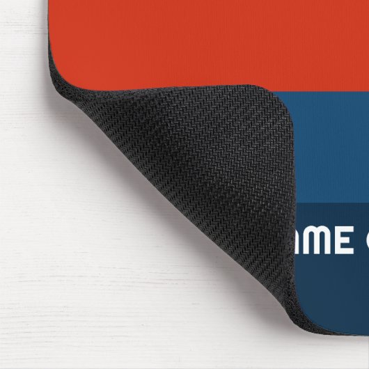 Retro Sunset Stripes met Simple Sans Serif Name Muismat (Hoek)