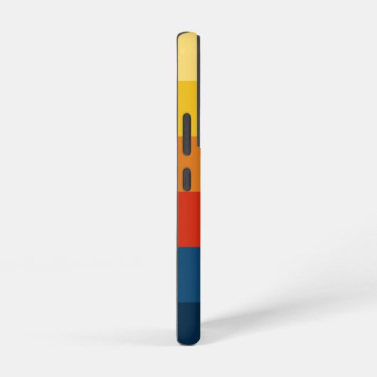 Retro Sunset Stripes met Simple Sans Serif Name Samsung Galaxy Hoesje (Rechterkant)