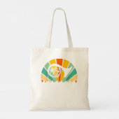 Retro Sunset Style - Franse Horn Player Mu Tote Bag (Achterkant)
