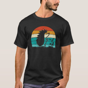 Retro  Sunset Style Hedegel Funny Hedgeho T-shirt