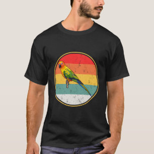 Retro Sunset Sun Conure Bird T-shirt