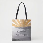 Retro Sunset Sunrise Sun met opkomst Custom Tote Bag (Voorkant)