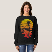 Retro Sunset SUP Stand-up peddel Trui (Voorkant volledig)