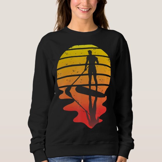 Retro Sunset SUP Stand-up peddel Trui (Voorkant)