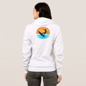 Retro Sunset Surfen _  Strandvibes Hoodie (Achterkant volledig)