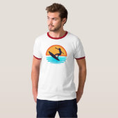 Retro Sunset Surfen _  Strandvibes T-shirt (Voorkant volledig)