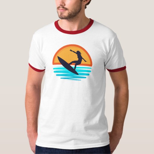 Retro Sunset Surfen _  Strandvibes T-shirt (Voorkant)