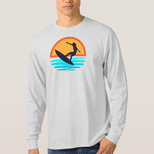 Retro Sunset Surfen _  Strandvibes T-shirt (Voorkant)