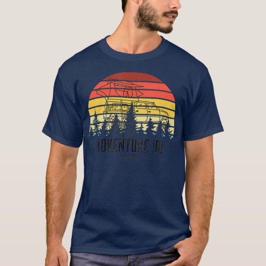 Retro sunset  Taco Tacoma overlanding T-shirt (Voorkant)