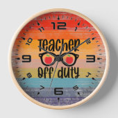 Retro Sunset Teacher uit dienst (Voorkant)