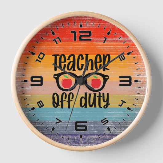 Retro Sunset Teacher uit dienst (Voorkant)