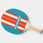 Retro Sunset Tide Rush Board Stripes met naam Tafeltennisbatje (Zijkant)