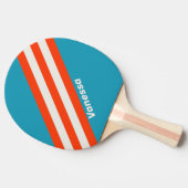 Retro Sunset Tide Rush Stripes met naam Tafeltennisbatje (Zijkant)