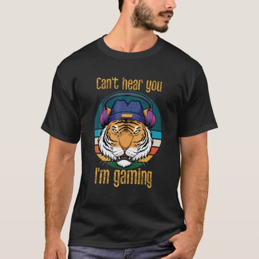  Retro Sunset Tiger T-shirt (Voorkant)