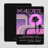 Retro Sunset Tropical Palm Tree Bachelorette Kaart (Voorkant / Achterkant)