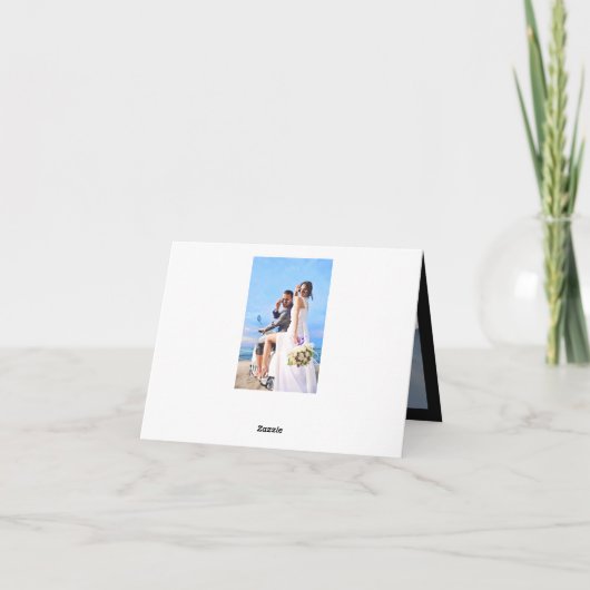 Retro Sunset Tropical Palm Trees Weddenschap Bedankkaart (Achterkant)