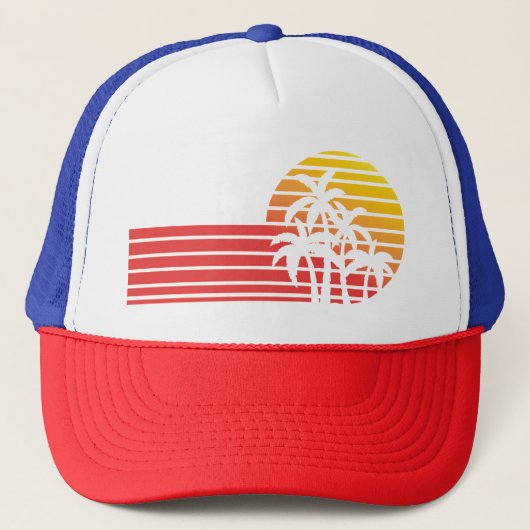 Retro Sunset Trucker Pet (Voorkant)