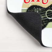 Retro Sunset Ukulele Distress Tekening Muismat (Hoek)