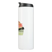 Retro Sunset Ukulele Distress Tekening Thermosbeker (Geroteerd rechts)