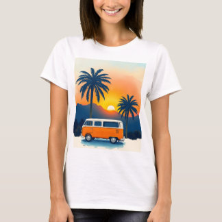 Retro Sunset Van Life T-shirt