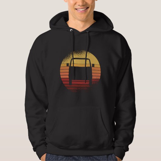 Retro Sunset Vanagon Syncro 4x4 Bus Hoodie (Voorkant)