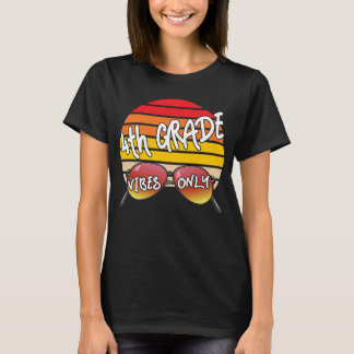 Retro Sunset Vibes 4th Grade Alleen voor leraar of T-shirt