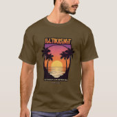 Retro Sunset Vibes Mannen T-Shirt 80s Esthetisch (Voorkant)