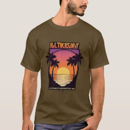 Retro Sunset Vibes Mannen T-Shirt 80s Esthetisch
