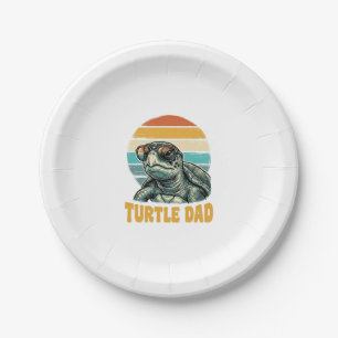 Retro Sunset Vintage Gravure Vector D Schildpad Va Papieren Bordje