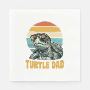 Retro Sunset Vintage Gravure Vector D Schildpad Va Servet