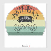 Retro Sunset vraag me naar mijn hond Sticker (Vel)